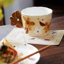 Axyaa Retro Embossed Ceramic Mark Mug for Coffee and Tea