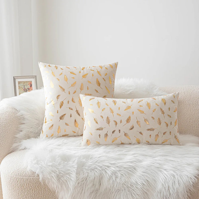 Axyaa Christmas Printed Plush Pillow Cover 45x45 - Stylish Sofa Decor