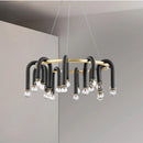 Axyaa U Shape Chandelier: Luxury Designer LED Living Room Lighting Fixtures