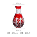 Axyaa Edo Kiriko Sake Set: Carved Glass Cup and Decanter, Luxury Sakeware