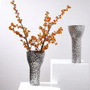 Axyaa Golden Geometric Ceramic Vase Flowerpot Home Decoration Accessory