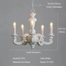 Axyaa Roman Pillar Chandeliers Wooden Carved Hanging Lights Vintage Elegant Pendant Light