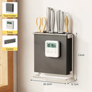 Axyaa Countertop Cutlery & Utensil Holder, Wall Mounted Kitchen Organizer Rack