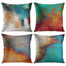 Abstract Colorful Brushed Pattern Pillow Covers by Axyaa - Sofa, Bedroom, Car Decor
