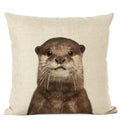 Axyaa Cute Animal Parrot & Deer Linen Pillowcase for Bedroom & Living Room