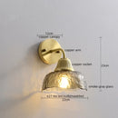 Axyaa Japanese Style Copper Glass LED Wall Lamp for Home Decor