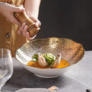 Axya Ceramic Oblique Mouth Bowl Set for Restaurant Specialty Tableware