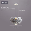 Axyaa Feather Pendant Lamp: Nordic Modern, Romantic, and Creative Bedroom Lighting