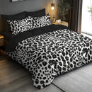 Axyaa Black Leopard Print 3D Soft Brushed Bedding Set for Bedrooms