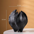 Axyaa Irregular Paths Ceramic Vase - Abstract Design for Flower Arrangements & Home Decor