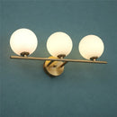 Axyaa Round Glass Wall Lights | Dual & Triple Head for Bedroom, Bathroom