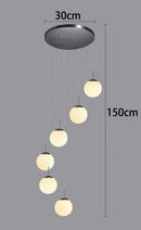 Axyaa Crystal Chandelier Stair Pendant Lamp Living Room Lighting