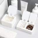 Axyaa Mini Storage Box with Lid for Cotton Swabs & Makeup - Dustproof Plastic Organizer