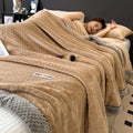 Axyaa Thicken Velvet Blanket - Soft, Warm Coral Fleece Quilt for Autumn/Winter