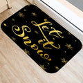 Axyaa Merry & Happy Year Door Mat: Golden Black Letter Print, Non-Slip Floor