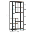 Axyaa Industrial Tall 8-Shelf Bookcase for Stylish Storage and Display