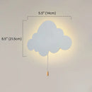 Axyaa LED Moon Cloud Wall Lamp for Kids' Bedroom Charging Decoration