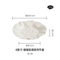 Axyaa Ceramic Pleated Texture Plate for Household and High-End Dining