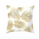 Axyaa Gold Plant Polyester Pillow Case for Home Decor