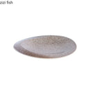 Axyaa Oval Ceramic Fish Plate Dessert Sushi Dish Specialty Tableware