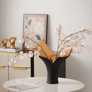 Axyaa Black Gold Resin Handicrafts Fish-tail Vase Home Decor