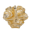Axyaa Gold Electroplated Ceramic Vase for Home Decor, Handcrafted European Style Ornament