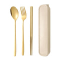 Axyaa Stainless Steel Tableware Set - Knife Fork Spoon Flatware Boxecc