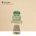 Axyaa Double-Layer Glass Vase: Stylish Desktop Decor, Unique Crystal-Clear Design