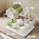 Axyaa 2-Tier Dish Drainer Rack with Drained Board