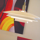 Axyaa Gradient White Red UFO Pendant Light for Dining Room & Kitchen