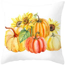 Axyaa Halloween Pumpkin Cushion Cover 18x18 - Farmhouse Throw Pillow for Home Decor