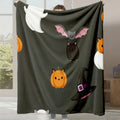 Axyaa Cartoon Cute Halloween Gift Flannel Sofa Blanket