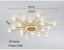 Axyaa Modern Glass Chandelier LED Lighting Fixture for Living Room, Bedroom, Kitchen