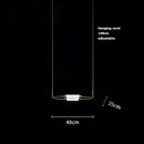 Axyaa Art Deco LED Chandelier in Gold, Black, and Chrome Finishes