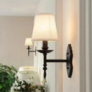Axyaa Black Iron Wall Lamp Retro Bedroom Hotel European Style Sconce