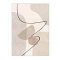 Boho Beige Geometry Abstract Line Canvas Print by Axyaa - Modern Minimalist Wall Art