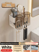 Axyaa 3-in-1 Bathroom Organizer: Toothbrush, Toothpaste, Electric Brush Holder Shelf Rack