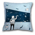 Axyaa Spaceman Astronaut Ocean Blue Pillow Cover for Home D��cor