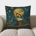 Starry Night Nativity Scene Cushion Cover by Axyaa: Perfect for Sofa, Bedroom, Car