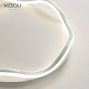 Axyaa LED White Ceiling Lamp with Remote Control Dimming for Modern Round Bedroom Lighting