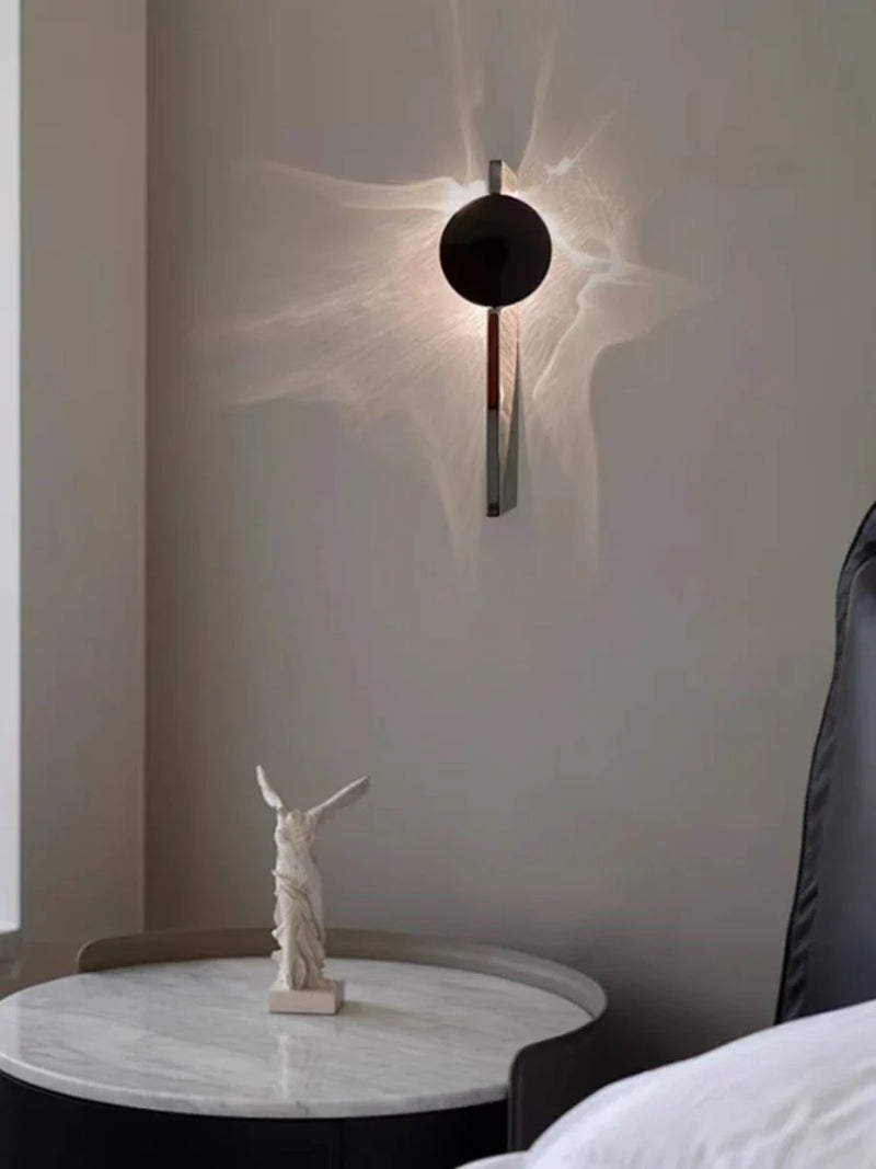 Axyaa Chrome LED Wall Lamp: Modern Science Fiction Sconce for Home Decor