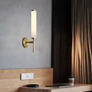 Axyaa Black Copper LED Wall Lights: Artistic Marble Finish for Foyer, Bathroom, Bedroom