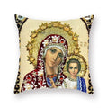 Axyaa Religious Pattern Polyester Throw Pillowcase - Decorative Cushion Cover for Home