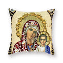 Axyaa Religious Pattern Polyester Throw Pillowcase - Decorative Cushion Cover for Home