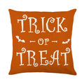 Axyaa Halloween Linen Pillowcase Set, Ghost & Witch Print Throw Pillow Cover