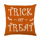 Axyaa Halloween Linen Pillowcase Set, Ghost & Witch Print Throw Pillow Cover