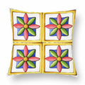 Axyaa Green Leaf Moroccan Flowers Cushion Cover 45X45cm
