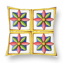 Axyaa Green Leaf Moroccan Flowers Cushion Cover 45X45cm