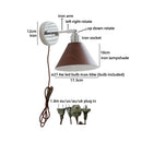 Axyaa Nordic LED Wall Sconce Iron Arm Switch Bedroom Living Room Bathroom Mirror Light