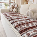 Axyaa Winter Plush Sofa Cover: Thick Anti-Slip Decorative Universal Towel
